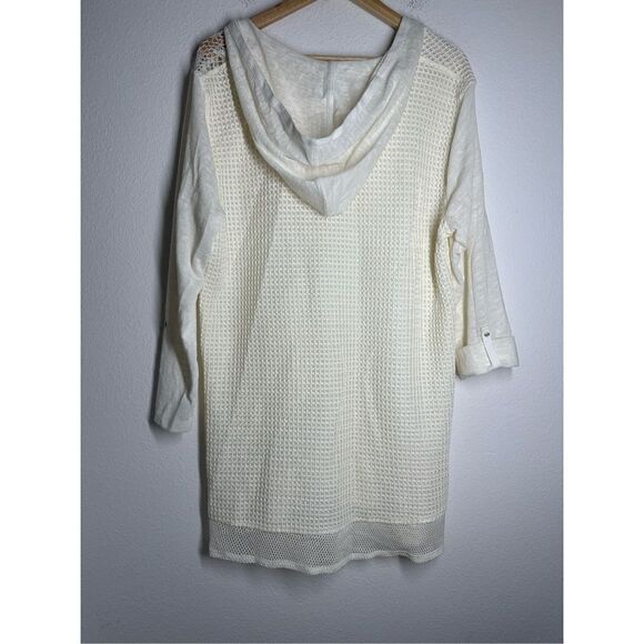 Multiples  Boho Crochet  Patchwork Duster Cardigan Cream Size XL - Picture 6 of 14